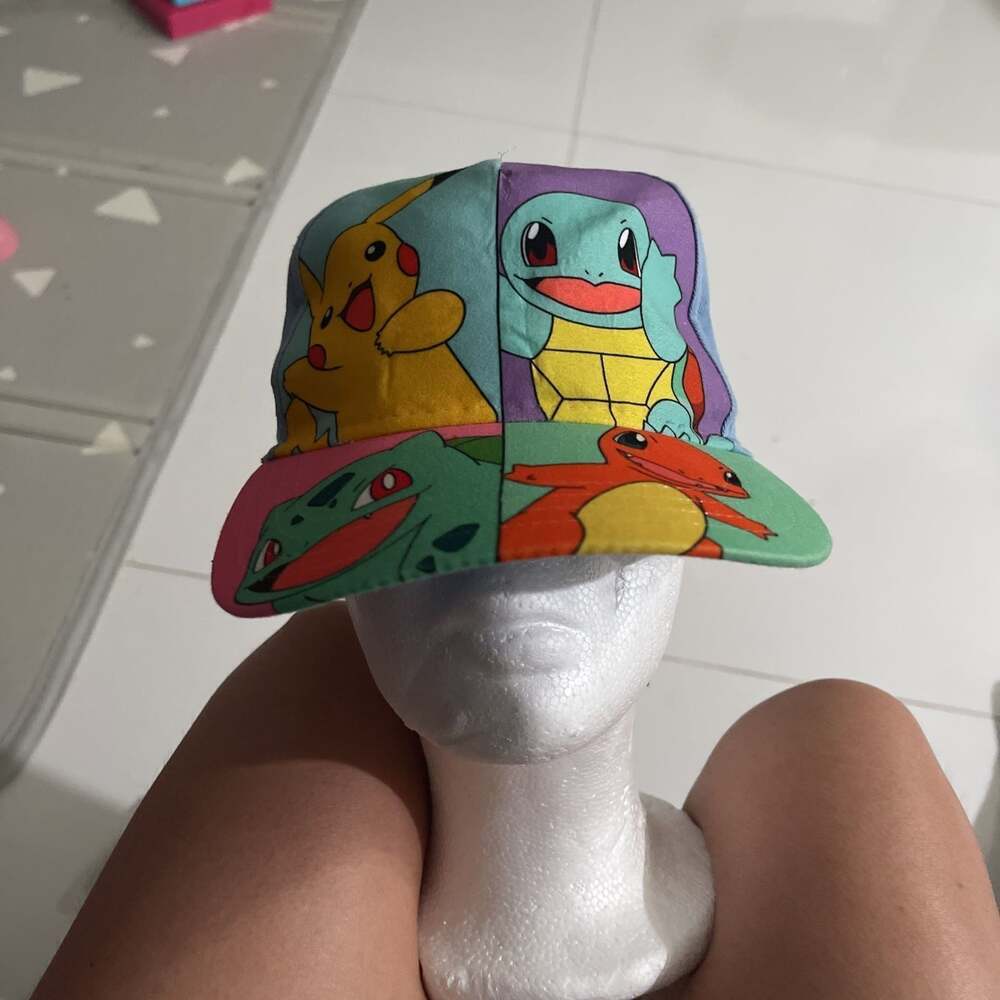 Pokemon Pikachu Squirtle Bulbasaur Charmander Bucket Hat One Size